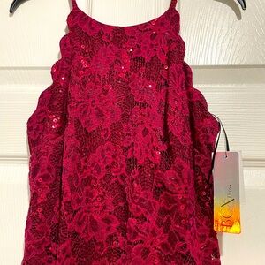 New, never used dress.  Red, sequined dress.